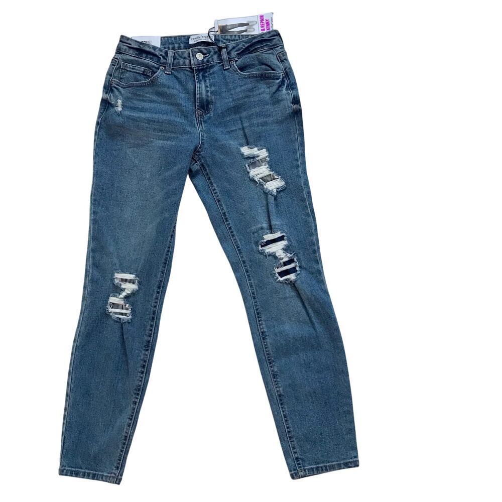 Vanilla Star NWT Rip and Repair Skinny Jeans Juniors/Women 9/29 - Picture 2 of 10